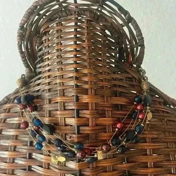Multi string jeweled tone beaded necklace by Chicos - Picture 1 of 7